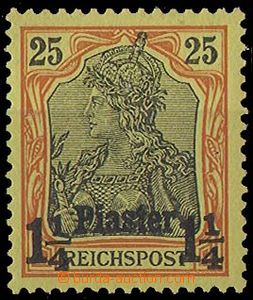 24115 - 1900 přetisk 1¼ Piaster na Germanii 25Pf, Mi.15, sv