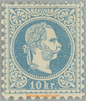 241244 - 1867 Ferch.38Ic, FJ I. 10Kr světle modrá, hrubý tisk; ná