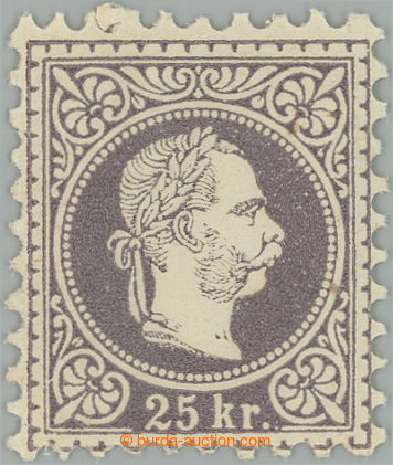 241245 - 1867 Ferch.40I, FJ I. 25Kr hrubý tisk, lila; lehká nálepk
