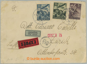 241286 - 1942 Ex+Let-dopis zaslaný do Švýcarska se smíšenou fran
