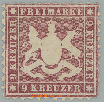 241329 - 1862 Mi.24, Znak 9Kr fialově červená (lilarot); velmi pě