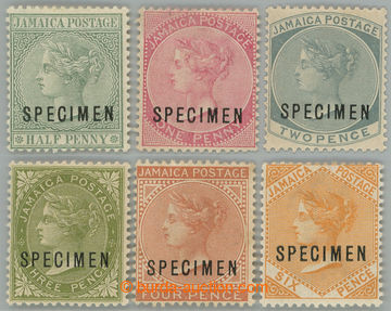 241332 - 1883-1897 SG.16s-23s, Viktorie 1P - 6P přetisk SPECIMEN; ka