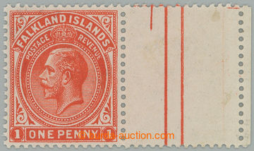 241343 - 1912-1920 SG.61dx, George V. 1P with margin and coupon, wmk 