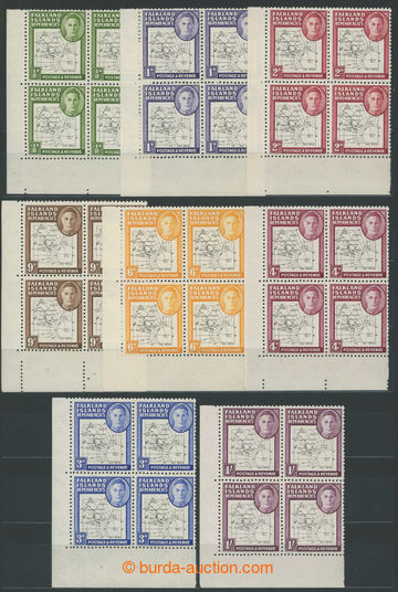 241348 - 1948 SG.G9, 9a - G16, 16a, George VI. Map ½P - 1Sh, lower l