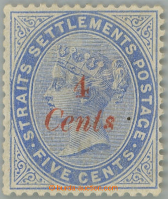 241367 - 1884 SG.73, přetisková Viktorie 4C/5C modrá; s malou čá