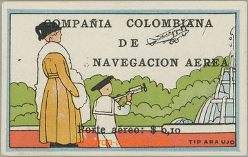 241370 - 1920 LETECKÁ / Sc.C2, Yv.2, COMPANIA COLOMBIANA 10C; vydán