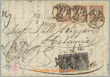 241377 - 1858 letter from Trieste to Livorno (Tuscany) redirected to 