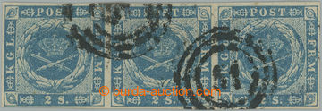 241495 - 1854 Mi.3, Znak 2Sh modrá ve 3-pásce; bezvadné s krásný