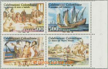 241516 - 1992 Mi.2208-2211, Columbus, joined printing 4x 500L, OMITTE