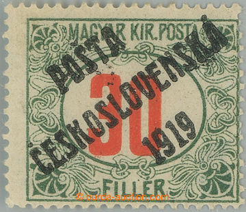 241531 -  Pof.139, Red numerals 30f green / red, type II.; lightly hi