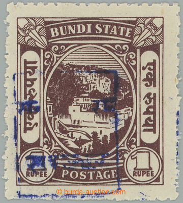 241715 - 1948-1949 SG.7C, Bundi 1R hnědá s ručním modrým přetis
