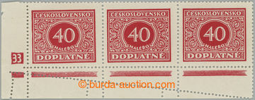 241718 - 1928 Pof.DL59 VV, Definitivní vydání 40h červená, levá