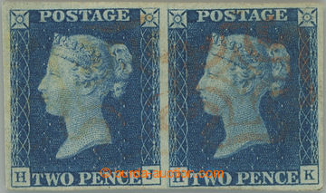 241772 - 1840 SG.4, TWO PENCE BLUE (deep full blue), horizontal pair,