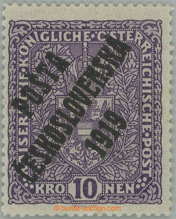 241777 -  Pof.51I, Coat of arms 10K light violet, overprint type I.; 