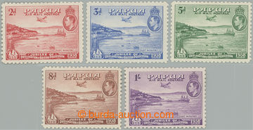 241793 - 1938 SG.158-162, air-mail George VI. - Port Moresby 2d - 1Sh