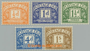 241804 - 1951-1952 SG.D35-D39, Doplatní ½d - 1Sh; kompletní série