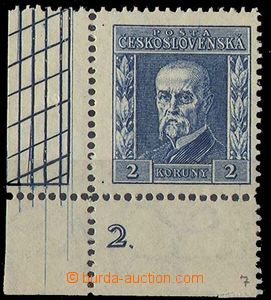 24181 - 1925 Pof.195 typ II., průsv.7, DZ 2, stopa po nálepce.