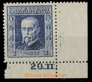 24182 - 1925 Pof.191B, průsv.6, DZ 20.II., nestejnoměrný lep, jin