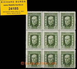 24185 - 1925 Pof.188B, průsv.1, ŘZ 13¾, svěží 9 blok.