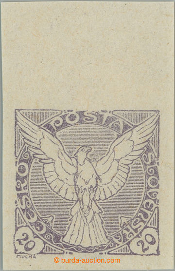 241881 -  Pof.NV5N, unissued Falcon in Flight (issue) 20h violet with