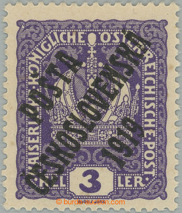 241893 -  Pof.33x, Crown 3h violet, strong (cardboard paper), overpri