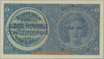 241910 - 1940 Ba.28a, 1 Koruna b.l. (1938/1940), set A034, overprint 