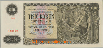 241925 - 1940 Ba.51, 1000 Koruna 1940, set 5R3, perf SPECIMEN; very f