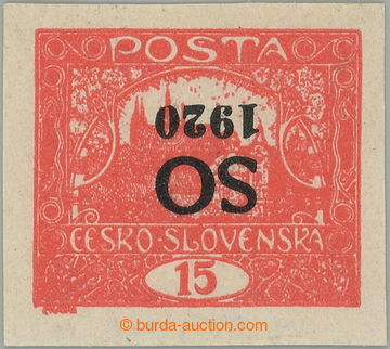 242135 -  Pof.SO5 Pp, Hradčany 15h vermilion imperforated with inver
