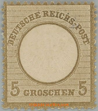 242333 - 1872 Mi.6, Orlice malý štít 5Gr graubraun; neupotřebený