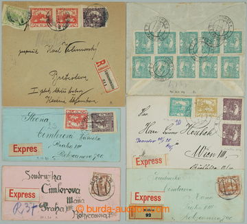 242398 - 1920 sestava 6ks dopisů zaslaných v II. TO, 2x jako R, 1x 