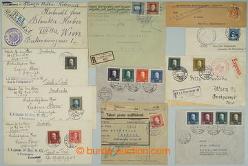 242437 - 1915-1918 SELECTION / 18 entires of field post, contains var