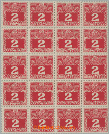 242440 - 1909 DOPLATNÍ / VELKÉ ČÍSLICE / ANK.35y, 2h červená, 2