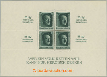 242465 - 1937 Mi.Bl.11, aršík A.H. Nürnberg 1937; správný rozmě
