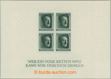 242467 - 1937 Mi.Bl.8, nezoubkovaný aršík A.H. Výstava známek, s
