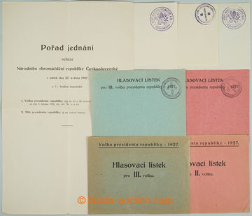 242488 - 1927 PRESIDENTIAL ELECTION Czechoslovakia 1927 / comp. of 8 