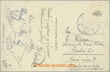 242511 - 1937 FOTBAL / BOHEMIANS 1905 / pohlednice zaslaná z Amstero
