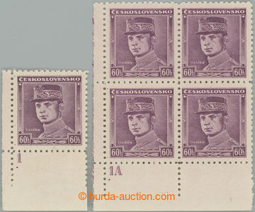 242549 - 1939 DOTISKY / Pof.302 plate number, Štefánik 60h violet, 