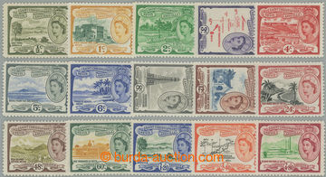 242587 - 1954-1963 SG.106a-118, Alžběta II. - Motivy ½c - $4.80; k