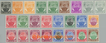 242605 - 1949-1958 SG.133-147, Sultán Ismail 1c - £5, kompletní dl