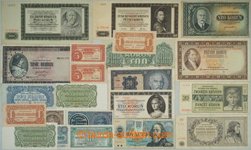 242624 - 1926-1993 SESTAVA / 22ks různých čs. bankovek z uvedenéh