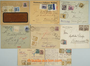 242673 - 1920-1927 comp. 8 pcs of entires sent from Germany to Czecho