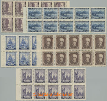 242737 - 1928 Pof.233A-242A, Jubilee 30h - 5CZK, complete set in/at b