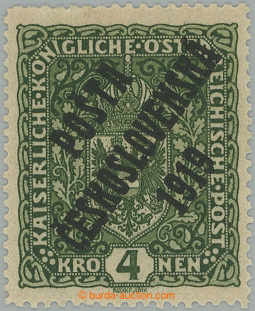 242811 -  Pof.50aI, Znak 4K tmavě zelená, přetisk I. typu; po nál