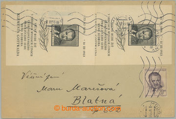 242815 - 1953 OJEDINĚLÁ FRANKATURA / dopis vyplacený 2 smutečním
