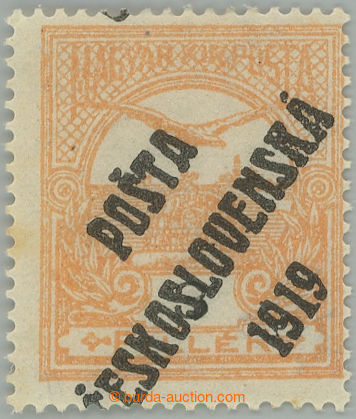 242844 -  Pof.91, 3f oranžová / černá, II. typ; po nálepce, skvr