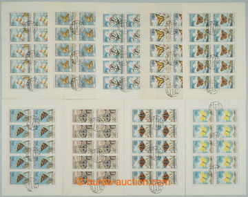 242894 - 1961 Pof.PL1217-1225, Butterflies; complete set with print C