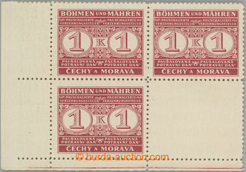 242973 - 1940 Pof.PD1 KD, Definitive stamp. food tax 1CZK, LL corner 