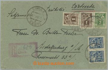242983 - 1925 Reg letter to Germany, franked with.5 stamps issue 1922