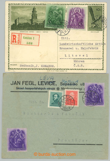 242988 - 1938-1939 LÉVA, KOMÁROM / comp. 2 pcs entires from occupie