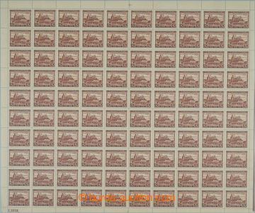 243007 - 1928 COUNTER SHEET / Pof.234A, Jubilee 40h brown, complete 1